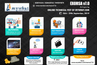 EXORSA v7.0 2019 Online Technical Fest Poster